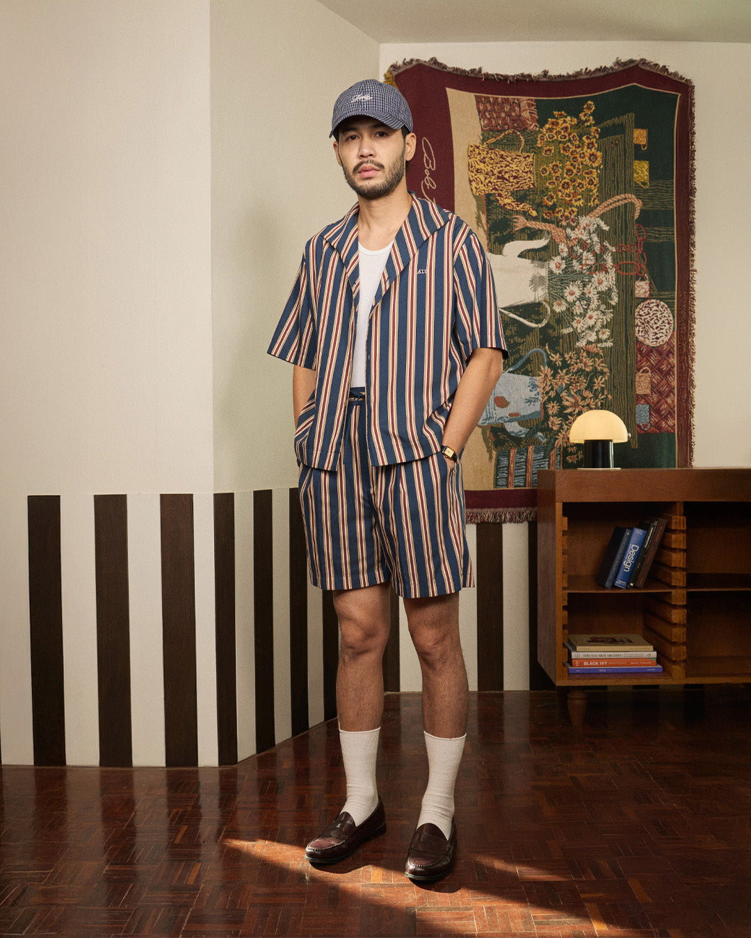 RELAXED FIT SHORTS in STRIPED