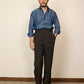 DOUBLE PLEATED TROUSERS in CHARCHROL