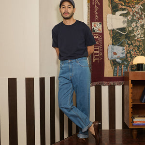 CREW T-SHIRT in NAVY BLUE