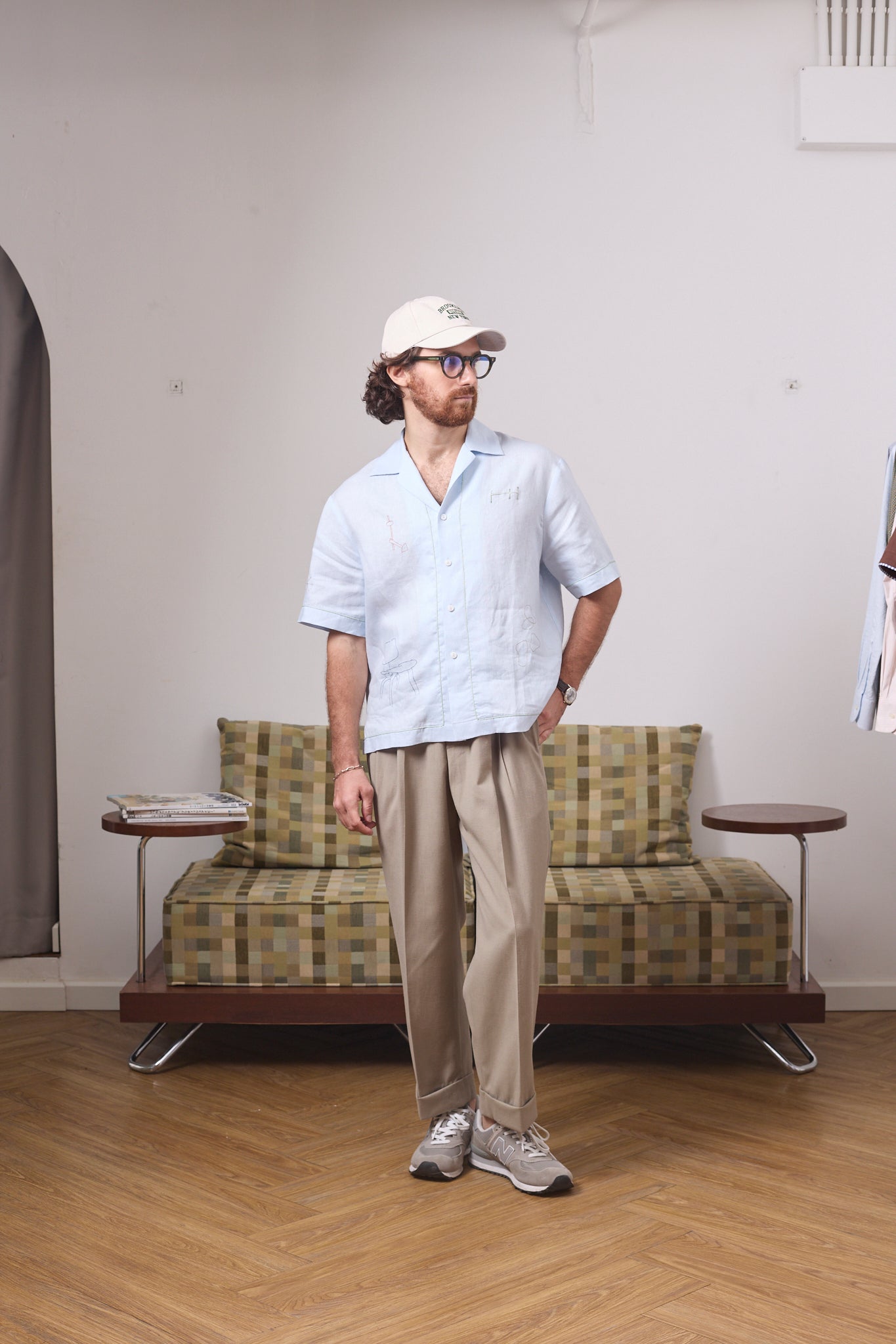 SUMMER SKYBLUE BOWLING SHIRT