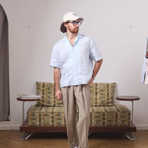 SUMMER SKYBLUE BOWLING SHIRT