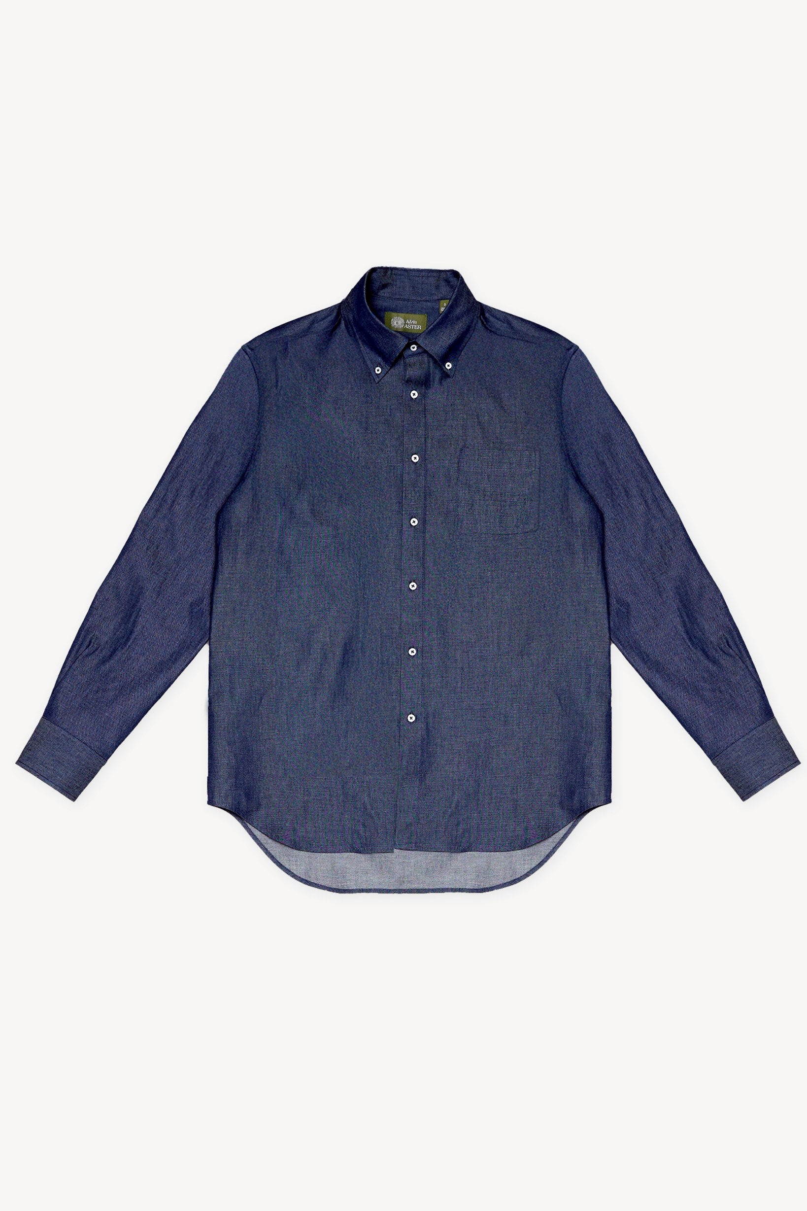 BUTTON DOWN SHIRT in DARK DENIM