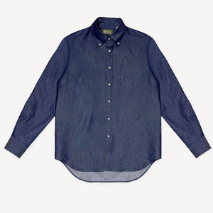 BUTTON DOWN SHIRT in DARK DENIM