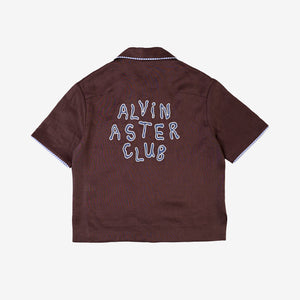 BOWLING SHIRT in BROWN LINEN