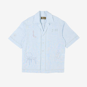 SUMMER SKYBLUE BOWLING SHIRT
