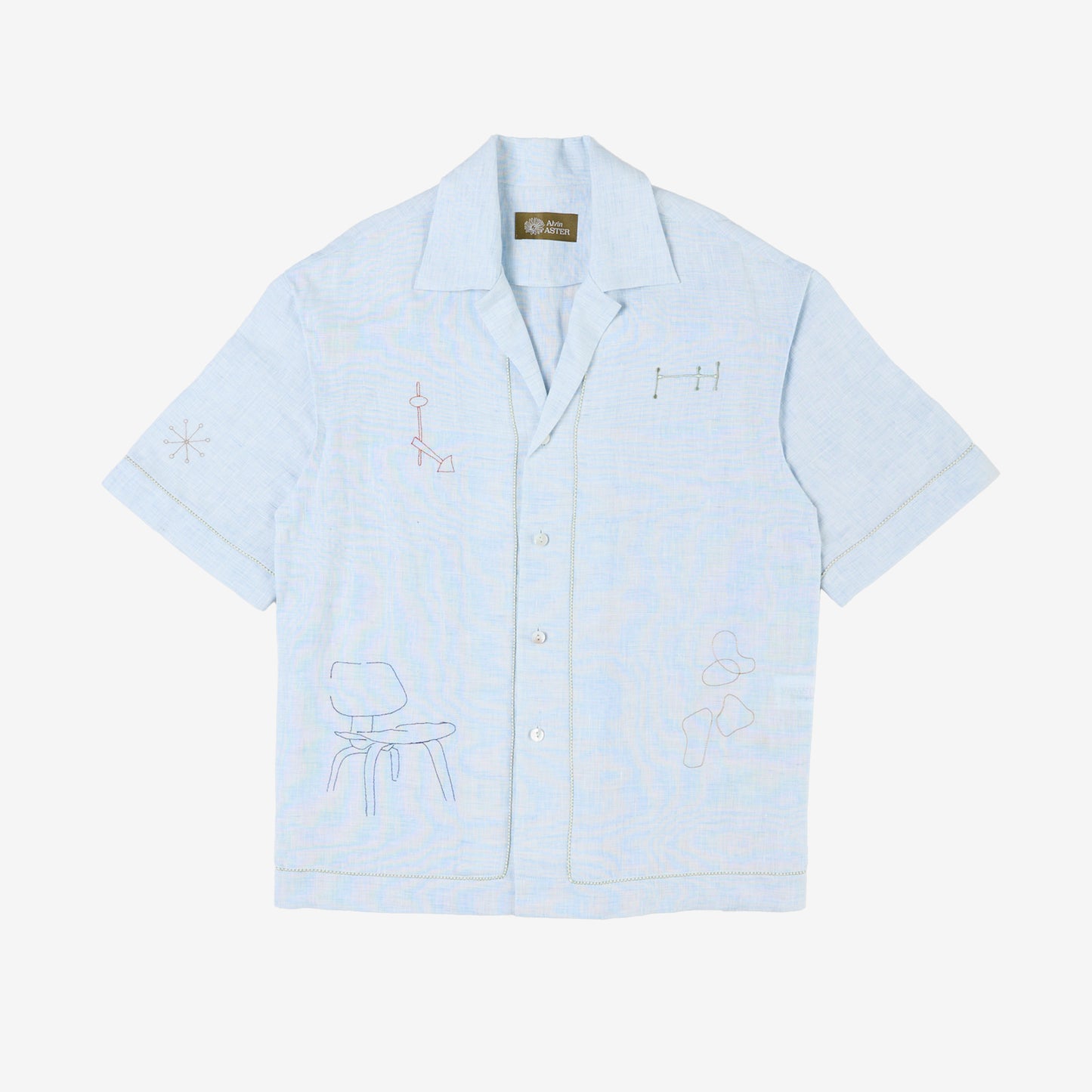 SUMMER SKYBLUE BOWLING SHIRT