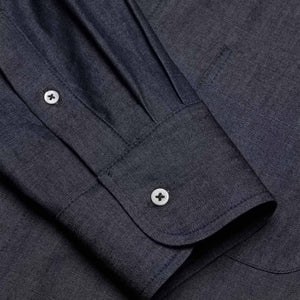 BUTTON DOWN SHIRT in DARK DENIM