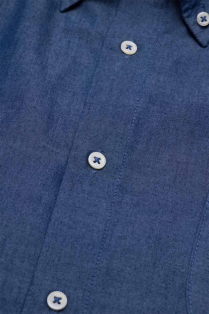 BUTTON DOWN SHIRT in DENIM
