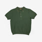 KNITTED POLO SHIRT in SEAWEED GREEN