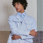 SAFARI JACKET in LIGHT BLUE LINEN