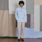SAFARI JACKET in LIGHT BLUE LINEN