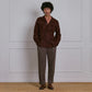SAFARI JACKET in DEEP BROWN LINEN