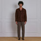 SAFARI JACKET in DEEP BROWN LINEN