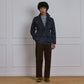 SAFARI JACKET in NAVY BLUE LINEN