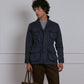 SAFARI JACKET in NAVY BLUE LINEN
