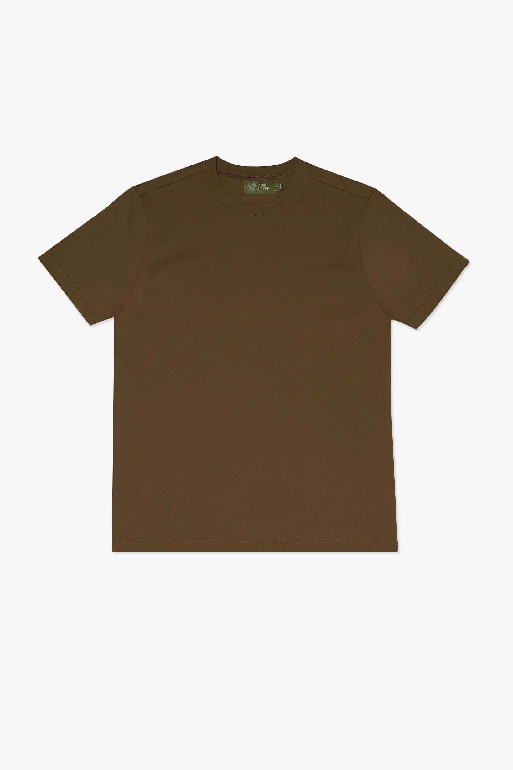 CREW T-SHIRT in CEDAR BROWN