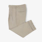 DOUBLE PLEATED TROUSERS in KHAKI