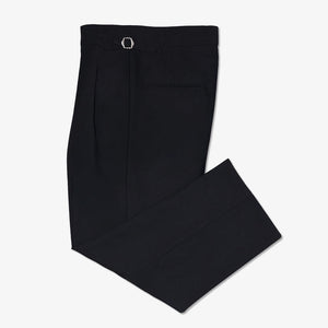 DOUBLE PLEATED TROUSERS in BLACK