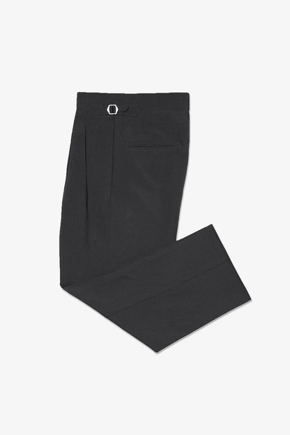 DOUBLE PLEATED TROUSERS in CHARCHROL