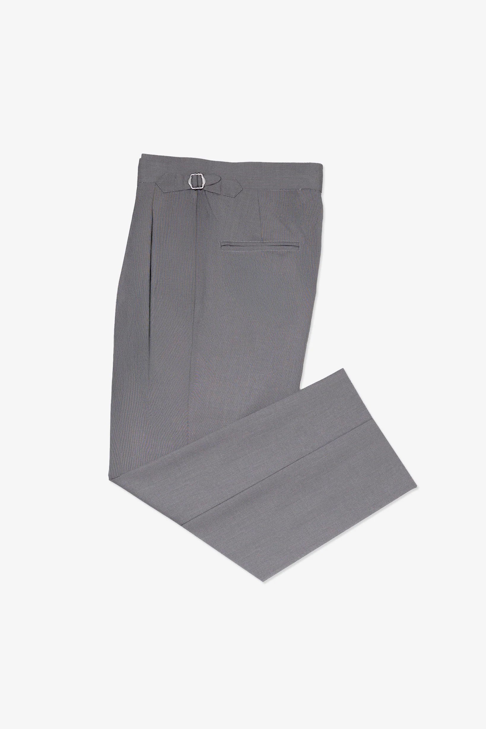 DOUBLE PLEATED TROUSERS in GREY