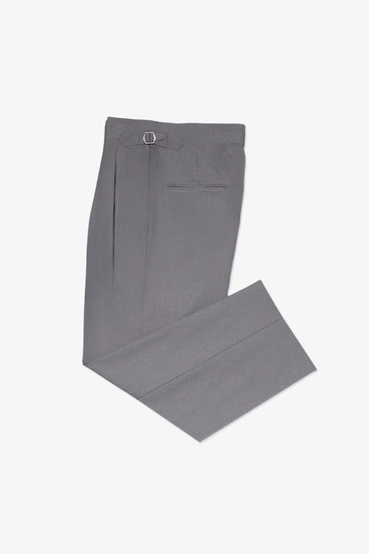DOUBLE PLEATED TROUSERS in GREY